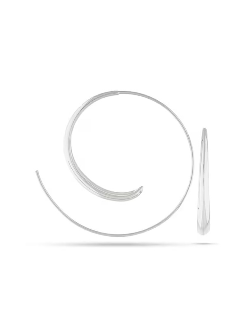 Sterling Spiral Hoop Earrings